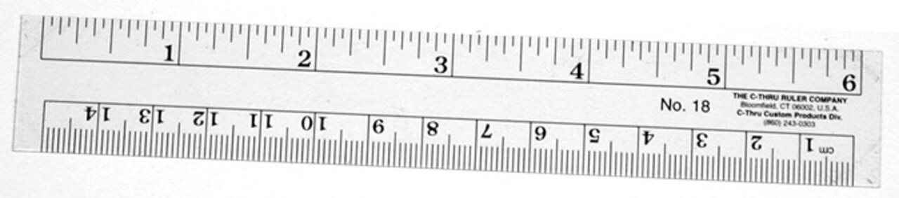 C-Thru Flexible Inch & Metric Ruler, 6